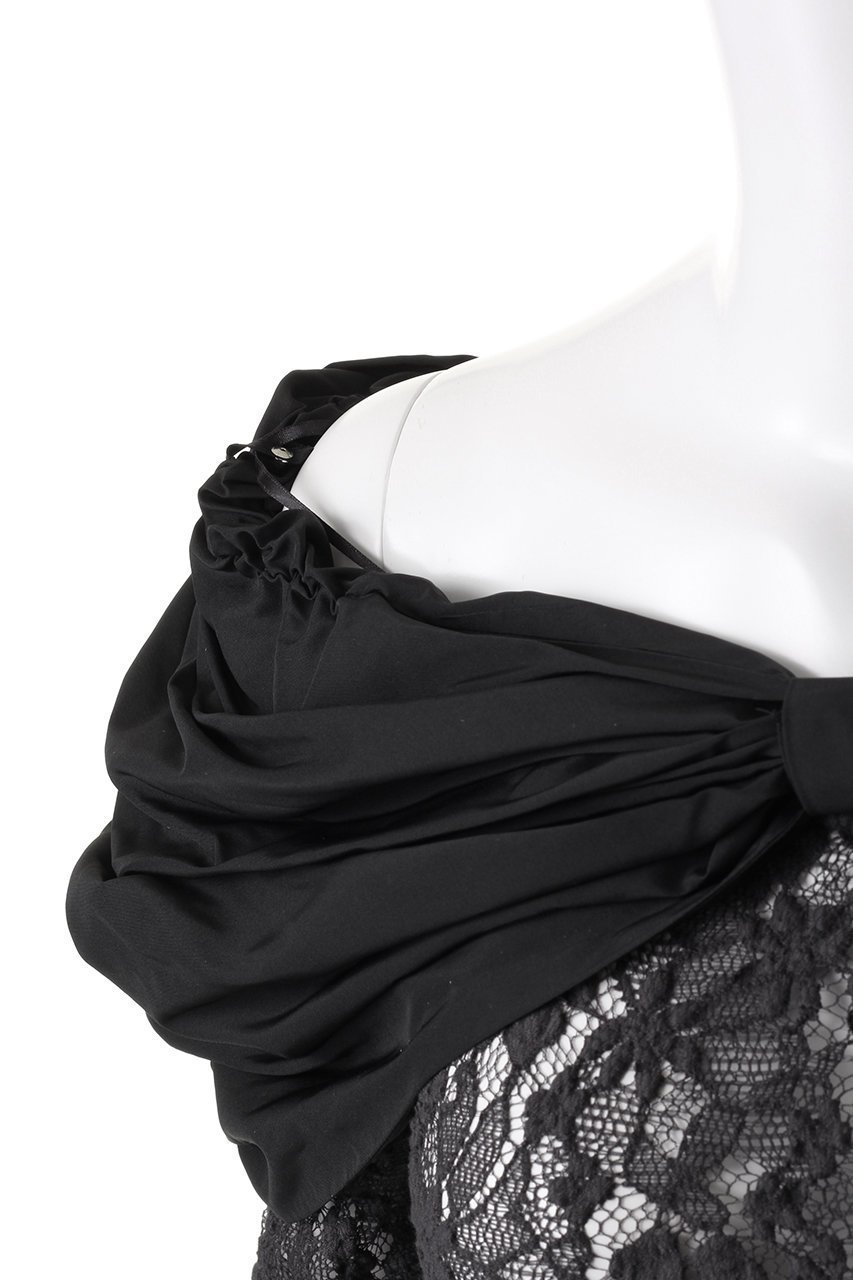 【プランク プロジェクト/PRANK PROJECT】のオフショルリボントップ / Off Shoulder Ribbon Top 人気、トレンドファッション・服の通販 founy(ファニー) ファッション Fashion レディースファッション Fashion for Women トップス・カットソー Cut & Sew Tops シャツ・ブラウス・オフィスカジュアル Elegant Blouses & Button-Ups おすすめ Recommended / Our Picks インナー Innerwear スリーブ Sleeve, Long Sleeve / Short Sleeve タンク Tank Top, Sleeveless Top デコルテ Décolleté, Neckline フラワー Flower, Floral ベロア Velour, Soft Velvet リボン Ribbon, Bow レース Lace, Lace Fabric ロング Long, Long-Length エレガント 上品 Elegant other-6|ID: prp329100004608270 ipo3291000000034422484