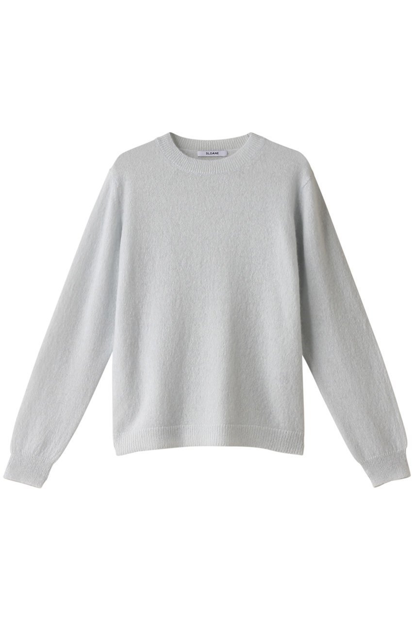 【スローン/SLOANE】の10G天竺 アルパカ混 クルーネックプルオーバー インテリア・キッズ・メンズ・レディースファッション・服の通販 founy(ファニー) 　ファッション　Fashion　レディースファッション　Fashion for Women　トップス・カットソー　Cut & Sew Tops　ニット　Knit Tops & Sweaters　カジュアルプルオーバー・ニットトップス　Pullovers & Knit Tops / Casual Pullovers　A/W・秋冬　Autumn/Winter　アイスブルー|ID: prp329100004608271 ipo3291000000032930211