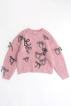 【メゾンスペシャル/MAISON SPECIAL】のRandom Ribbon Knit Tops/ランダムリボンニットトップス 人気、トレンドファッション・服の通販 founy(ファニー) ファッション Fashion レディースファッション Fashion for Women トップス・カットソー Cut & Sew Tops ニット Knit Tops & Sweaters カジュアルプルオーバー・ニットトップス Pullovers & Knit Tops / Casual Pullovers おすすめ Recommended / Our Picks ガーリー Girly, Feminine Style トレンド Trend, Trending Now フリル Frill, Ruffle リボン Ribbon, Bow A/W・秋冬 Autumn/Winter thumbnail PNK(ピンク)|ID: prp329100004608275 ipo3291000000032930500