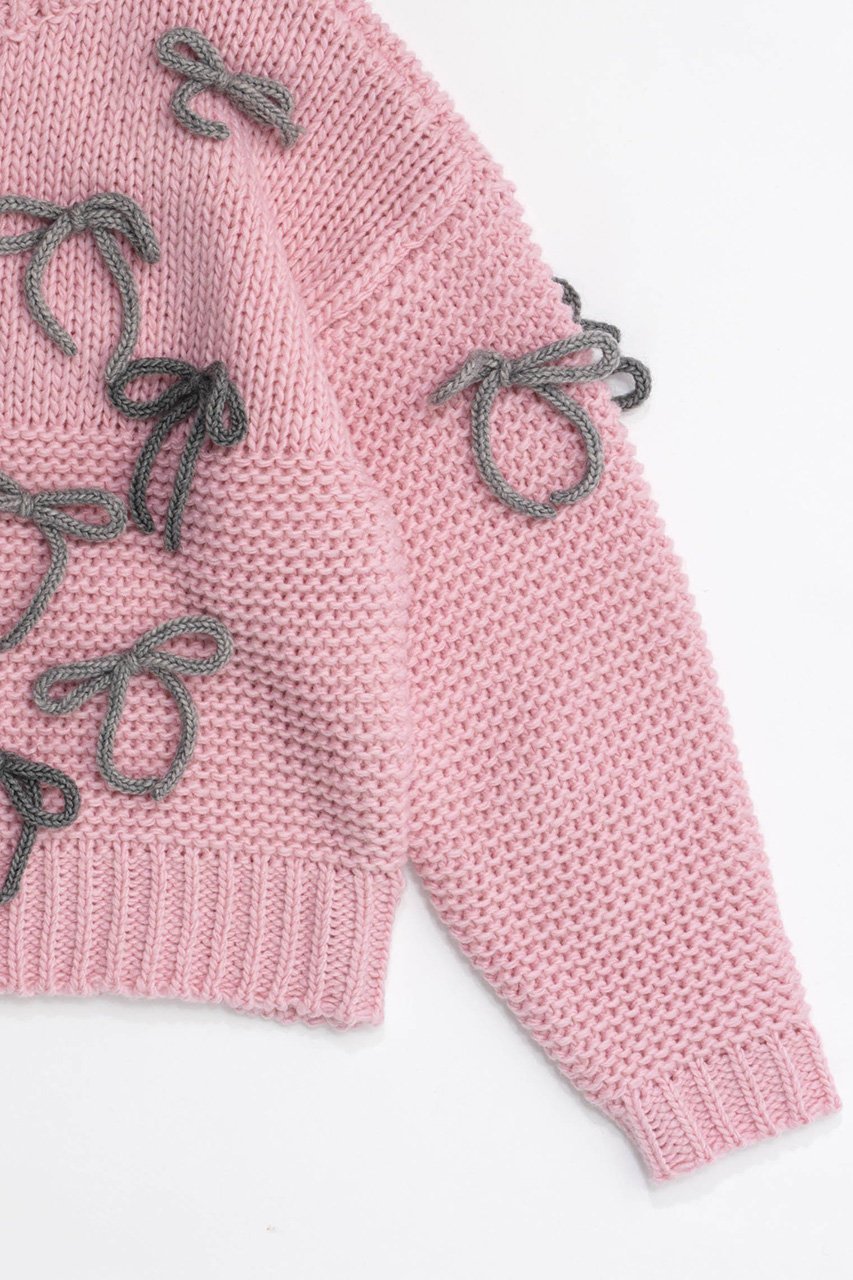 【メゾンスペシャル/MAISON SPECIAL】のRandom Ribbon Knit Tops/ランダムリボンニットトップス 人気、トレンドファッション・服の通販 founy(ファニー) 　ファッション　Fashion　レディースファッション　Fashion for Women　トップス・カットソー　Cut & Sew Tops　ニット　Knit Tops & Sweaters　カジュアルプルオーバー・ニットトップス　Pullovers & Knit Tops / Casual Pullovers　おすすめ　Recommended / Our Picks　ガーリー　Girly, Feminine Style　トレンド　Trend, Trending Now　フリル　Frill, Ruffle　リボン　Ribbon, Bow　A/W・秋冬　Autumn/Winter　other-3|ID: prp329100004608275 ipo3291000000032930518