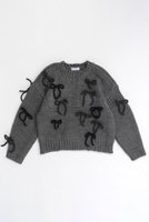 【メゾンスペシャル/MAISON SPECIAL】のRandom Ribbon Knit Tops/ランダムリボンニットトップス 人気、トレンドファッション・服の通販 founy(ファニー) ファッション Fashion レディースファッション Fashion for Women トップス・カットソー Cut & Sew Tops ニット Knit Tops & Sweaters カジュアルプルオーバー・ニットトップス Pullovers & Knit Tops / Casual Pullovers おすすめ Recommended / Our Picks ガーリー Girly, Feminine Style トレンド Trend, Trending Now フリル Frill, Ruffle リボン Ribbon, Bow A/W・秋冬 Autumn/Winter |ID:prp329100004608275