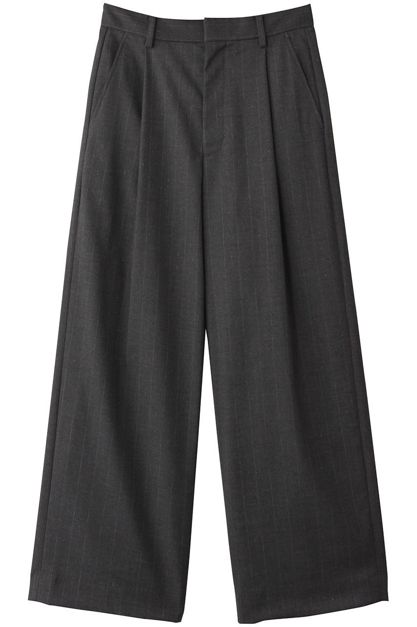 【エリオポール/heliopole】のグリッターストライプストレートパンツ 人気、トレンドファッション・服の通販 founy(ファニー) 　ファッション　Fashion　レディースファッション　Fashion for Women　パンツ　Pants & Trousers　クラシカル　Classical, Vintage-Inspired　クール　Cool, Chic　スウェット / スエット　Sweatshirt, Sweatwear　ストライプ　Stripe, Striped Pattern　ストレート　Straight, Straight Cut　マニッシュ　Mannish, Boyish　エレガント 上品　Elegant　 other-1|ID: prp329100004608276 ipo3291000000032930482