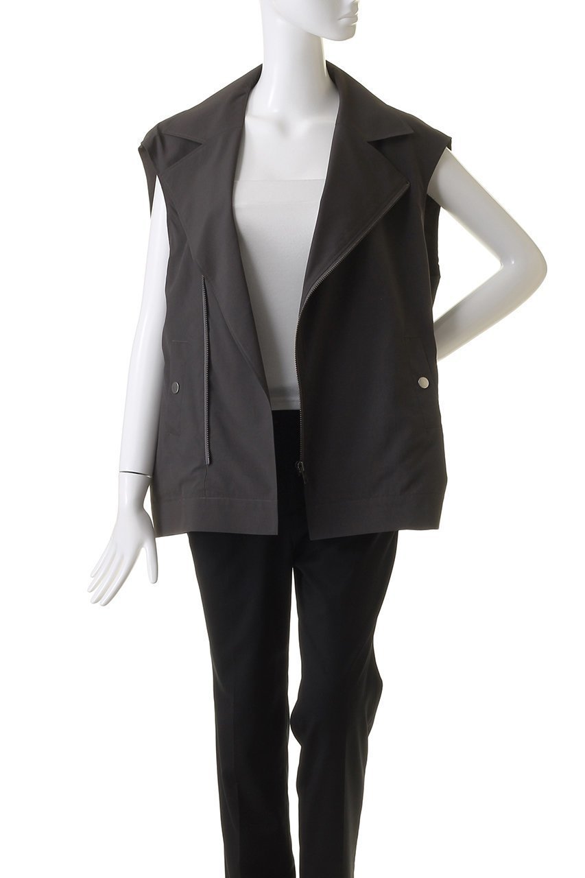 【リムアーク/RIM.ARK】のOver sized riders vest/ベスト 人気、トレンドファッション・服の通販 founy(ファニー) 　ファッション　Fashion　レディースファッション　Fashion for Women　アウター　Coat / Outerwear Collection　レディースジャケット・軽アウター　Jackets　ライダースジャケット / レザースタイル　Riders Jackets & Biker Style　ジャケット　Jacket, Outerwear　タイプライター　Typewriter Fabric, Crisp Cotton　ベスト　Vest, Waistcoat　ライダース　Riders　ライダースジャケット　Riders, Biker Jacket　other-7|ID: prp329100004608278 ipo3291000000032930749