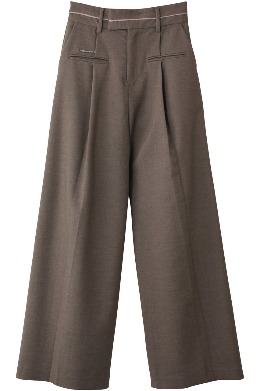 【プランク プロジェクト/PRANK PROJECT】のロークロッチワイドパンツ / Low Crotch Wide Pants インテリア・キッズ・メンズ・レディースファッション・服の通販 founy(ファニー) 　ファッション　Fashion　レディースファッション　Fashion for Women　パンツ　Pants & Trousers　ストライプ　Stripe, Striped Pattern　セットアップ　Set-Up, Coordinated Outfit　ツイル　Twist, Twisted Detail　ワイド　Wide, Wide Fit　BRN(ブラウン)|ID: prp329100004608283 ipo3291000000032931104