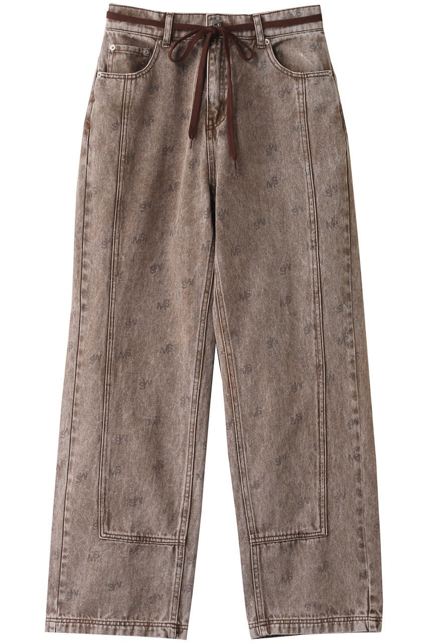 【メゾンスペシャル/MAISON SPECIAL】のMonogram Print Denim Pants/モノグラムプリントデニム インテリア・キッズ・メンズ・レディースファッション・服の通販 founy(ファニー) 　ファッション　Fashion　レディースファッション　Fashion for Women　パンツ　Pants & Trousers　デニムパンツ・ジーンズ・美脚デニム　Denim Jeans & Pants　ヴィンテージ　Vintage Style　シンプル　Simple, Minimal　ツイル　Twist, Twisted Detail　デニム　Denim, Jeans Material　プリント　Print, Printed Pattern　ワイド　Wide, Wide Fit　A/W・秋冬　Autumn/Winter　BRN(ブラウン)|ID: prp329100004608285 ipo3291000000032931217