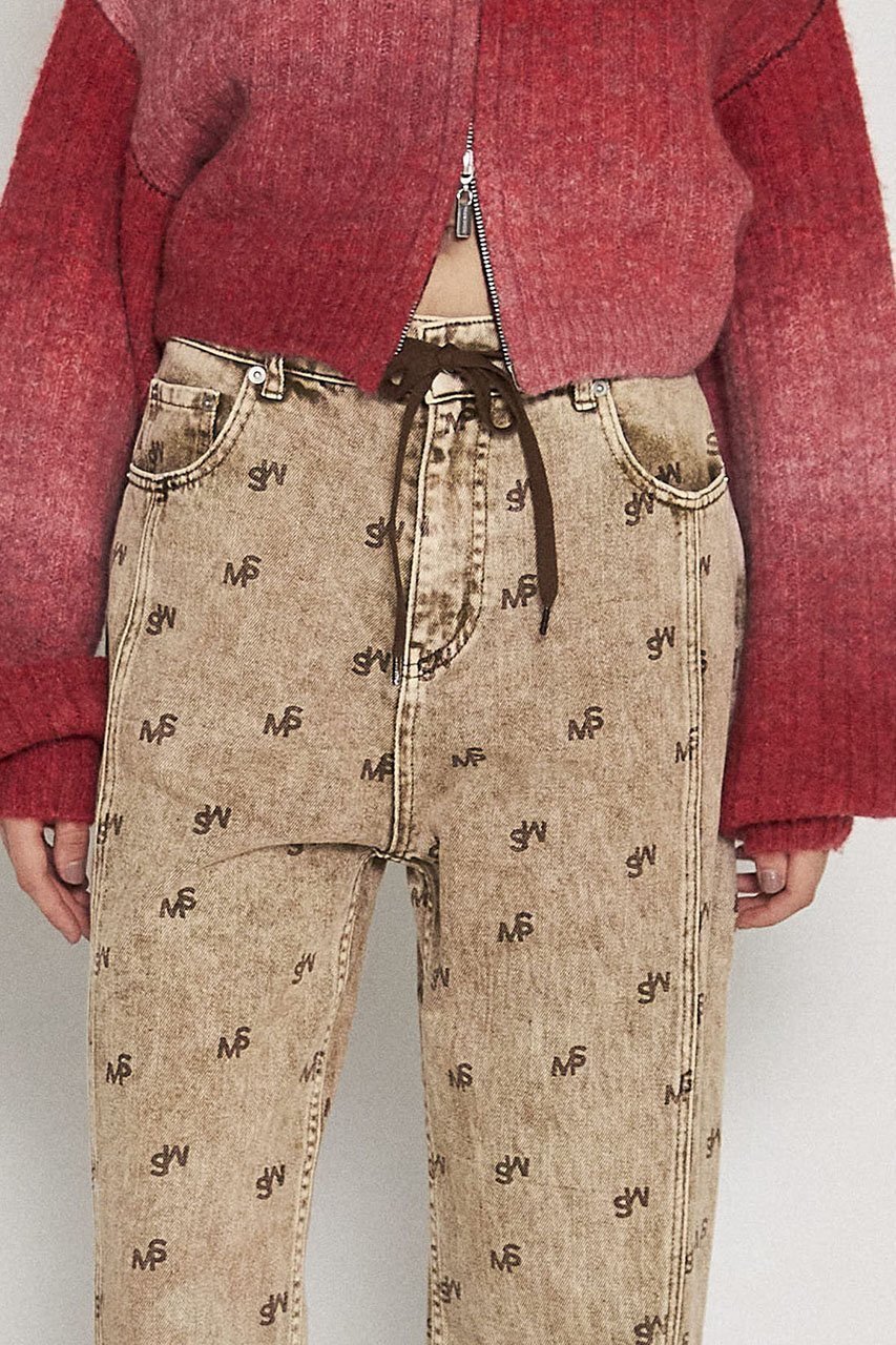 【メゾンスペシャル/MAISON SPECIAL】のMonogram Print Denim Pants/モノグラムプリントデニム 人気、トレンドファッション・服の通販 founy(ファニー) 　ファッション　Fashion　レディースファッション　Fashion for Women　パンツ　Pants & Trousers　デニムパンツ・ジーンズ・美脚デニム　Denim Jeans & Pants　ヴィンテージ　Vintage Style　シンプル　Simple, Minimal　ツイル　Twist, Twisted Detail　デニム　Denim, Jeans Material　プリント　Print, Printed Pattern　ワイド　Wide, Wide Fit　A/W・秋冬　Autumn/Winter　other-6|ID: prp329100004608285 ipo3291000000032931270