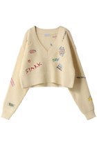 【メゾンスペシャル/MAISON SPECIAL】のV-neck Embroidery Knitwear/Vネックエンブロイダリーニット WHT(ホワイト)|ID: prp329100004608287 ipo3291000000032931454