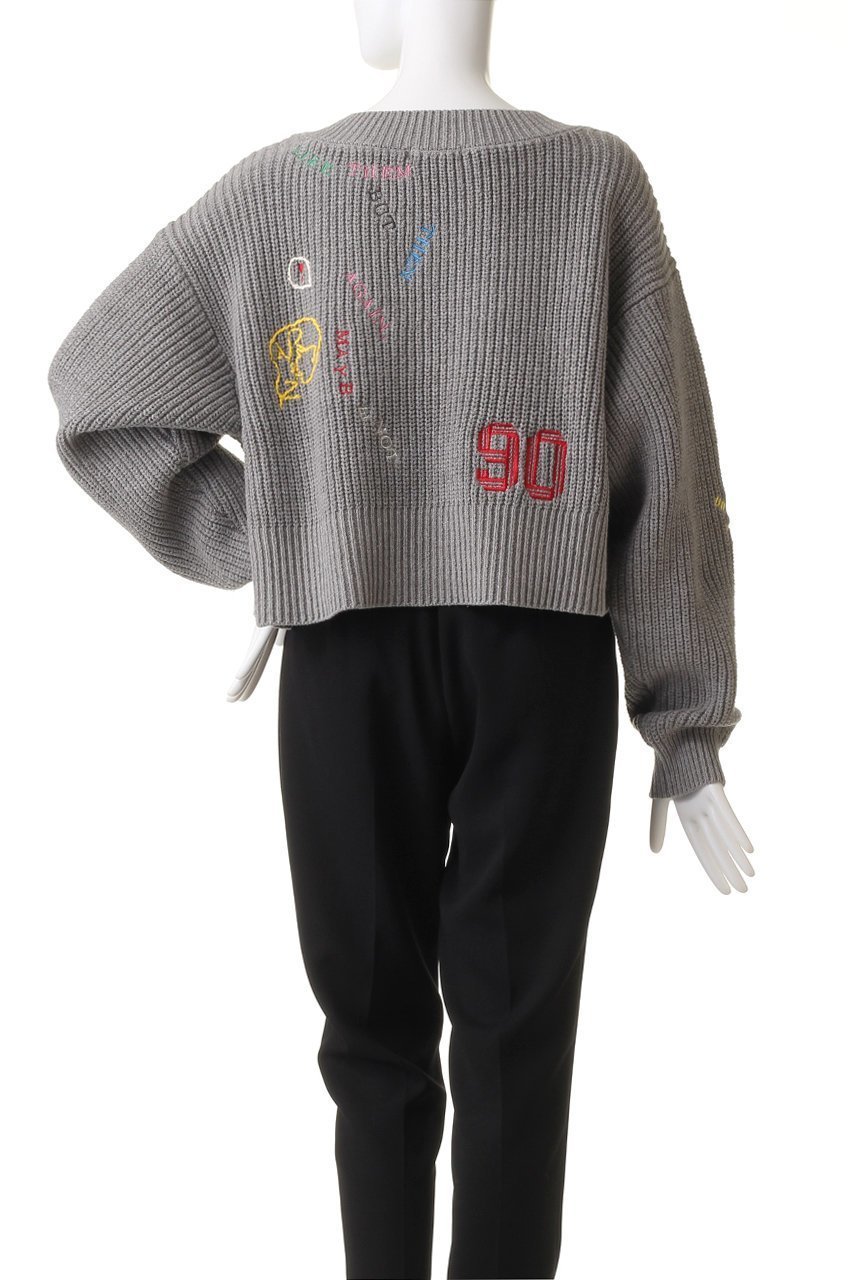 【メゾンスペシャル/MAISON SPECIAL】のV-neck Embroidery Knitwear/Vネックエンブロイダリーニット 人気、トレンドファッション・服の通販 founy(ファニー) 　ファッション　Fashion　レディースファッション　Fashion for Women　トップス・カットソー　Cut & Sew Tops　ニット　Knit Tops & Sweaters　カジュアルプルオーバー・ニットトップス　Pullovers & Knit Tops / Casual Pullovers　Vネックトップス　V-Neck Tops / V-Cut Neckline Shirts　おすすめ　Recommended / Our Picks　グラフィック　Graphic, Graphic Design　other-4|ID: prp329100004608287 ipo3291000000032931495