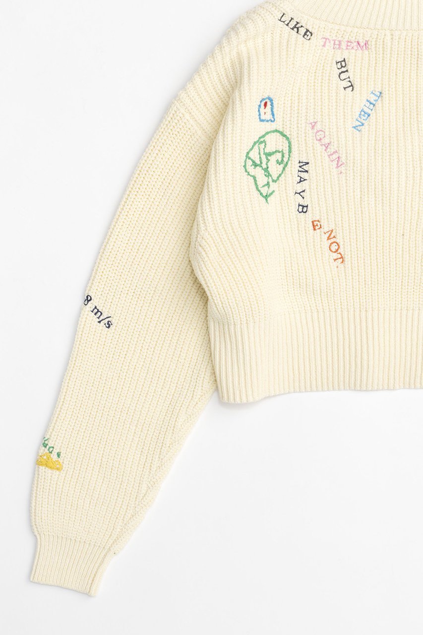 【メゾンスペシャル/MAISON SPECIAL】のV-neck Embroidery Knitwear/Vネックエンブロイダリーニット 人気、トレンドファッション・服の通販 founy(ファニー) 　ファッション　Fashion　レディースファッション　Fashion for Women　トップス・カットソー　Cut & Sew Tops　ニット　Knit Tops & Sweaters　カジュアルプルオーバー・ニットトップス　Pullovers & Knit Tops / Casual Pullovers　Vネックトップス　V-Neck Tops / V-Cut Neckline Shirts　おすすめ　Recommended / Our Picks　グラフィック　Graphic, Graphic Design　other-6|ID: prp329100004608287 ipo3291000000032931517