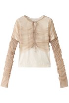 【メゾンスペシャル/MAISON SPECIAL】の【ELLE SHOP 限定】マルチウェイチュールギャザーレイヤードトップ WHT(ホワイト)|ID: prp329100004608289 ipo3291000000032931607