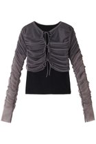 【メゾンスペシャル/MAISON SPECIAL】の【ELLE SHOP 限定】マルチウェイチュールギャザーレイヤードトップ BLK(ブラック)|ID: prp329100004608289 ipo3291000000035551546