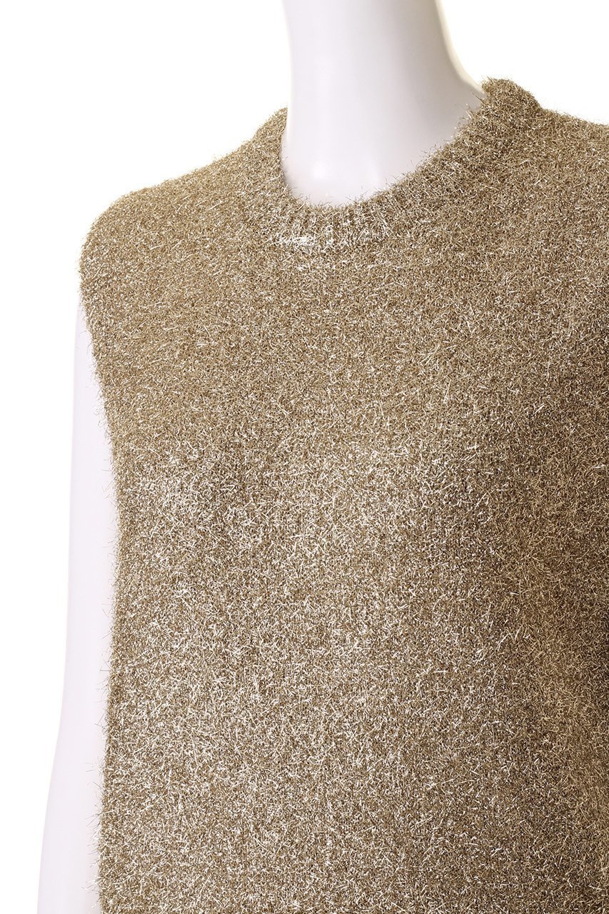 【エリオポール/heliopole】のフェザーヤーングリッターニットベスト 人気、トレンドファッション・服の通販 founy(ファニー) 　ファッション　Fashion　レディースファッション　Fashion for Women　トップス・カットソー　Cut & Sew Tops　ニット　Knit Tops & Sweaters　ベスト&ジレ / 重ね着スタイル　Vests & Gilets　カジュアルプルオーバー・ニットトップス　Pullovers & Knit Tops / Casual Pullovers　ハイネック　High Neck, Mock Neck　メタリック　Metallic, Shiny Finish　other-5|ID: prp329100004608290 ipo3291000000032931705