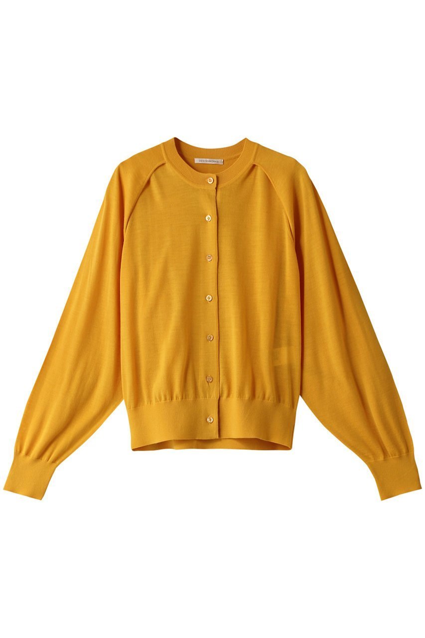 【デザイン ワークス/DESIGN WORKS】のボレロクルーカーディガン インテリア・キッズ・メンズ・レディースファッション・服の通販 founy(ファニー) 　ファッション　Fashion　レディースファッション　Fashion for Women　トップス・カットソー　Cut & Sew Tops　ニット　Knit Tops & Sweaters　カーディガン・羽織り　Layered Style Cardigans　なめらか　Smooth, Silky Texture　カーディガン　Cardigan, Knitwear　コンパクト　Compact, Small Size　ノースリーブ　Sleeveless, No-Sleeve　イエロー|ID: prp329100004608291 ipo3291000000032931737