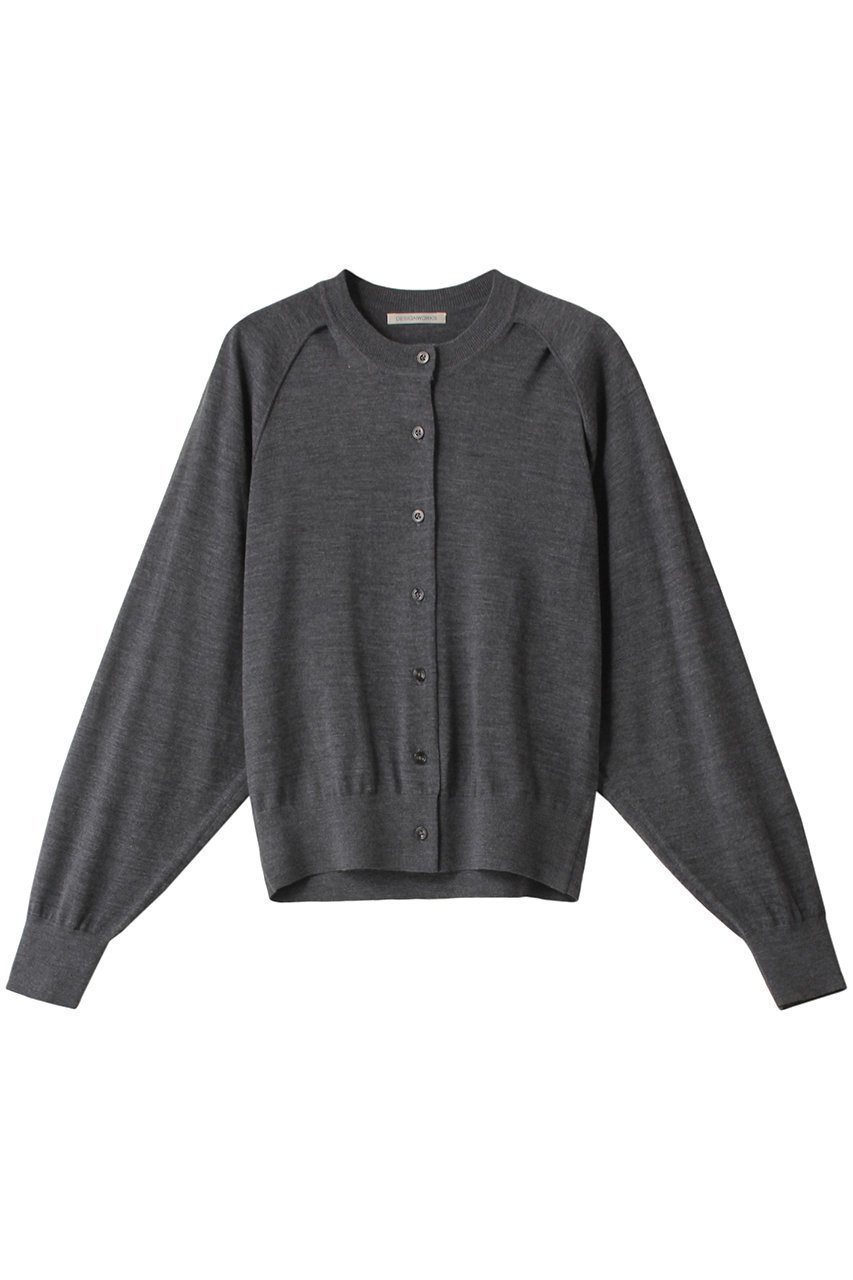 【デザイン ワークス/DESIGN WORKS】のボレロクルーカーディガン インテリア・キッズ・メンズ・レディースファッション・服の通販 founy(ファニー) 　ファッション　Fashion　レディースファッション　Fashion for Women　トップス・カットソー　Cut & Sew Tops　ニット　Knit Tops & Sweaters　カーディガン・羽織り　Layered Style Cardigans　なめらか　Smooth, Silky Texture　カーディガン　Cardigan, Knitwear　コンパクト　Compact, Small Size　ノースリーブ　Sleeveless, No-Sleeve　チャコールグレー|ID: prp329100004608291 ipo3291000000032931751