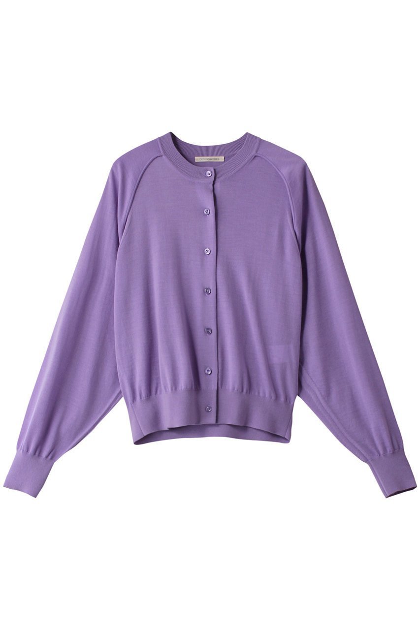 【デザイン ワークス/DESIGN WORKS】のボレロクルーカーディガン インテリア・キッズ・メンズ・レディースファッション・服の通販 founy(ファニー) ファッション Fashion レディースファッション Fashion for Women トップス・カットソー Cut & Sew Tops ニット Knit Tops & Sweaters カーディガン・羽織り Layered Style Cardigans なめらか Smooth, Silky Texture カーディガン Cardigan, Knitwear コンパクト Compact, Small Size ノースリーブ Sleeveless, No-Sleeve パープル|ID: prp329100004608291 ipo3291000000034957365