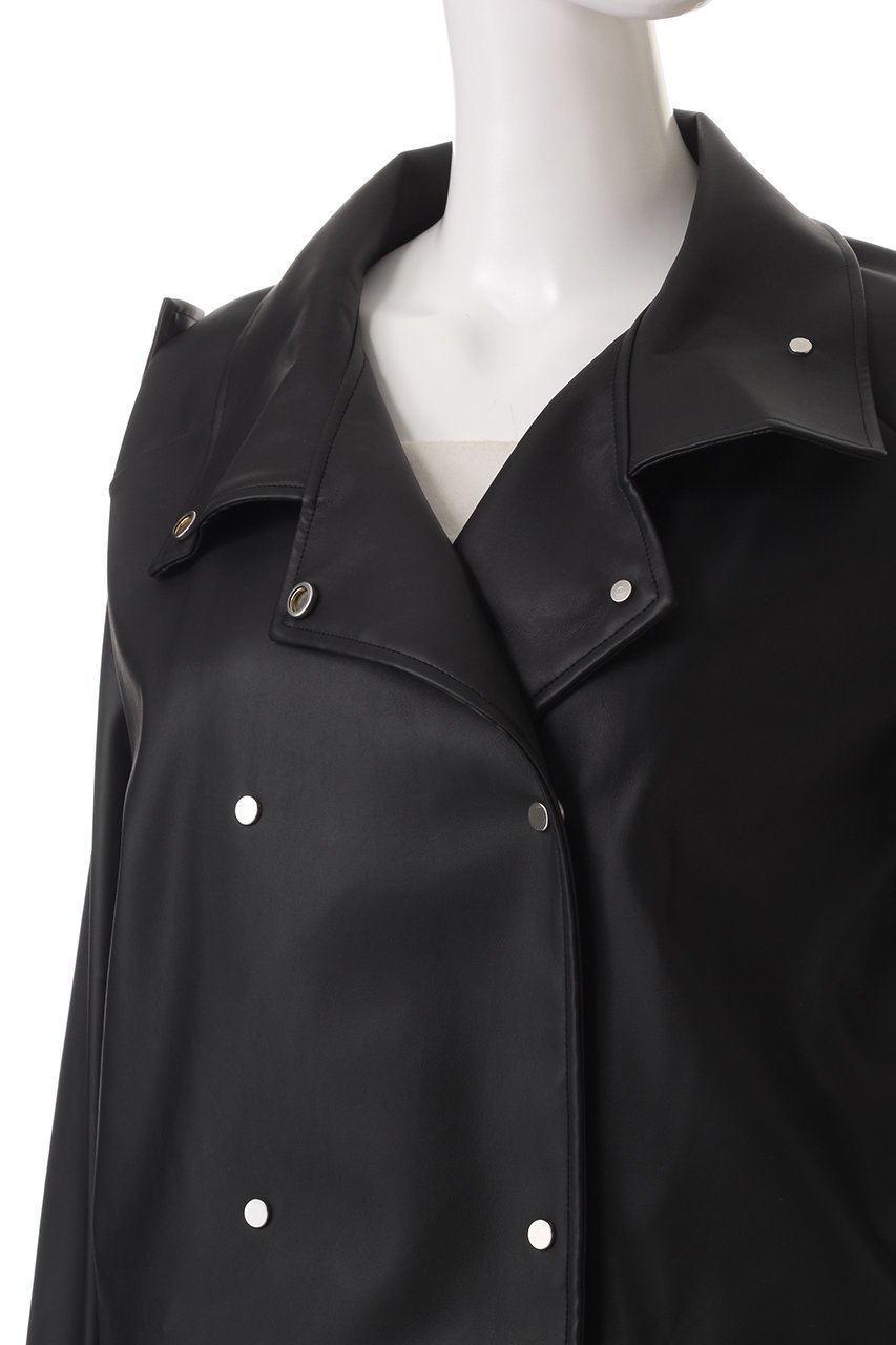 【ミディウミソリッド/MIDIUMISOLID】のsynthetic leather double trench JK.M ジャケット 人気、トレンドファッション・服の通販 founy(ファニー) 　ファッション　Fashion　レディースファッション　Fashion for Women　アウター　Coat / Outerwear Collection　レディースジャケット・軽アウター　Jackets　ジャケット　Jacket, Outerwear　ボトム　Bottoms, Lower Wear　other-5|ID: prp329100004608295 ipo3291000000032932082