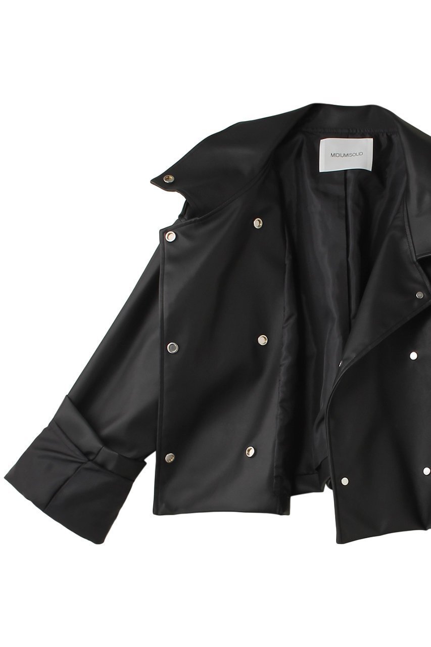 【ミディウミソリッド/MIDIUMISOLID】のsynthetic leather double trench JK.M ジャケット 人気、トレンドファッション・服の通販 founy(ファニー) 　ファッション　Fashion　レディースファッション　Fashion for Women　アウター　Coat / Outerwear Collection　レディースジャケット・軽アウター　Jackets　ジャケット　Jacket, Outerwear　ボトム　Bottoms, Lower Wear　other-6|ID: prp329100004608295 ipo3291000000032932090