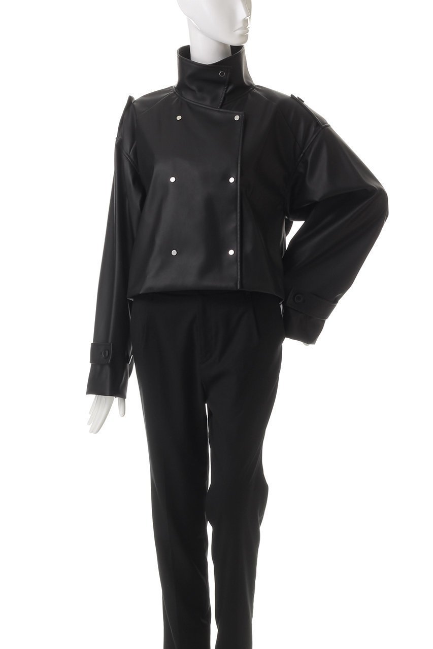 【ミディウミソリッド/MIDIUMISOLID】のsynthetic leather double trench JK.M ジャケット 人気、トレンドファッション・服の通販 founy(ファニー) 　ファッション　Fashion　レディースファッション　Fashion for Women　アウター　Coat / Outerwear Collection　レディースジャケット・軽アウター　Jackets　ジャケット　Jacket, Outerwear　ボトム　Bottoms, Lower Wear　other-7|ID: prp329100004608295 ipo3291000000032932097