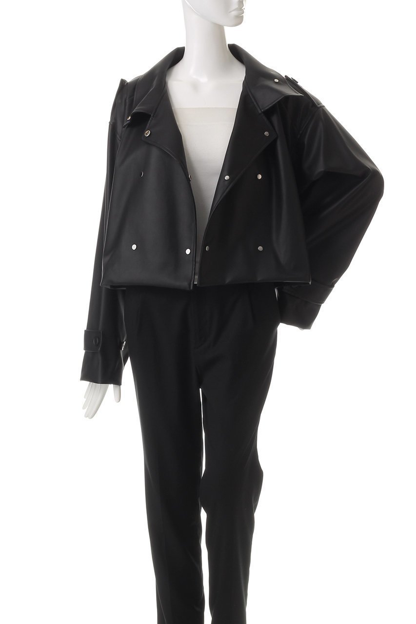 【ミディウミソリッド/MIDIUMISOLID】のsynthetic leather double trench JK.M ジャケット 人気、トレンドファッション・服の通販 founy(ファニー) 　ファッション　Fashion　レディースファッション　Fashion for Women　アウター　Coat / Outerwear Collection　レディースジャケット・軽アウター　Jackets　ジャケット　Jacket, Outerwear　ボトム　Bottoms, Lower Wear　other-8|ID: prp329100004608295 ipo3291000000032932109