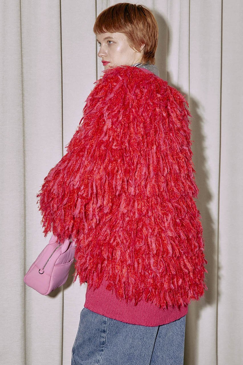 【メゾンスペシャル/MAISON SPECIAL】のシャギーフリンジハンドカーディガン 人気、トレンドファッション・服の通販 founy(ファニー) 　ファッション　Fashion　レディースファッション　Fashion for Women　トップス・カットソー　Cut & Sew Tops　ニット　Knit Tops & Sweaters　カーディガン・羽織り　Layered Style Cardigans　カーディガン　Cardigan, Knitwear　ストレート　Straight, Straight Cut　フェザーヤーン　Feather Yarn, Fluffy Yarn　フリンジ　Fringe, Tassel　メランジ　Melange, Mixed Yarn　手編み　Hand-Knitted, Handmade Knit　other-8|ID: prp329100004608297 ipo3291000000034909893