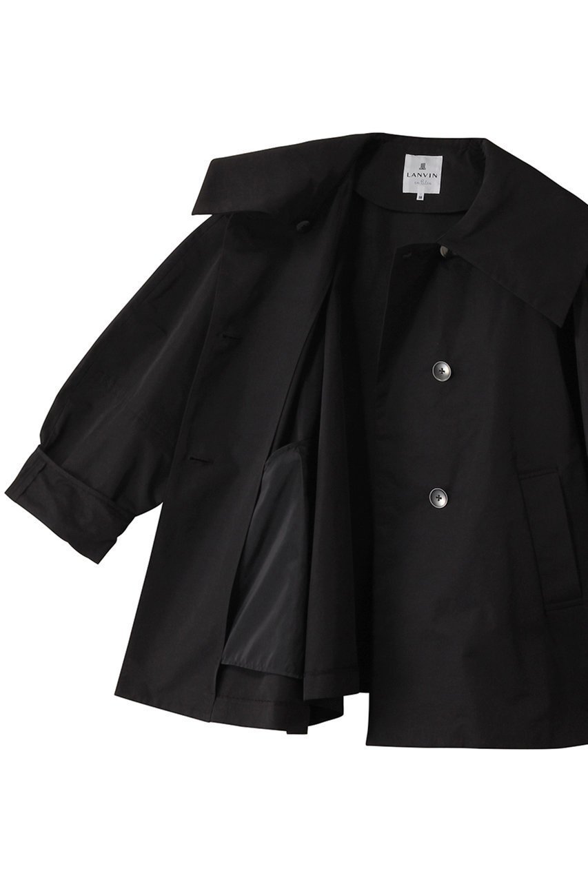 【ランバン オン ブルー/LANVIN en Bleu】のビッグカラーライトタフタミドルコート 人気、トレンドファッション・服の通販 founy(ファニー) 　ファッション　Fashion　レディースファッション　Fashion for Women　アウター　Coat / Outerwear Collection　コート・ロングコート・ピーコート　Long Coats, Peacoats & More　エレガント 上品　Elegant　シンプル　Simple, Minimal　タフタ　Taffeta, Structured Fabric　ビッグ　Big, Oversized　ミドル　Middle Length, Mid Height　ロング　Long, Long-Length　other-6|ID: prp329100004608298 ipo3291000000032932155
