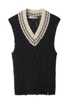 【プランク プロジェクト/PRANK PROJECT】のシアーチルデンニットベスト / Sheer Tilden Knit Vest BLK(ブラック)|ID: prp329100004608304 ipo3291000000035067719