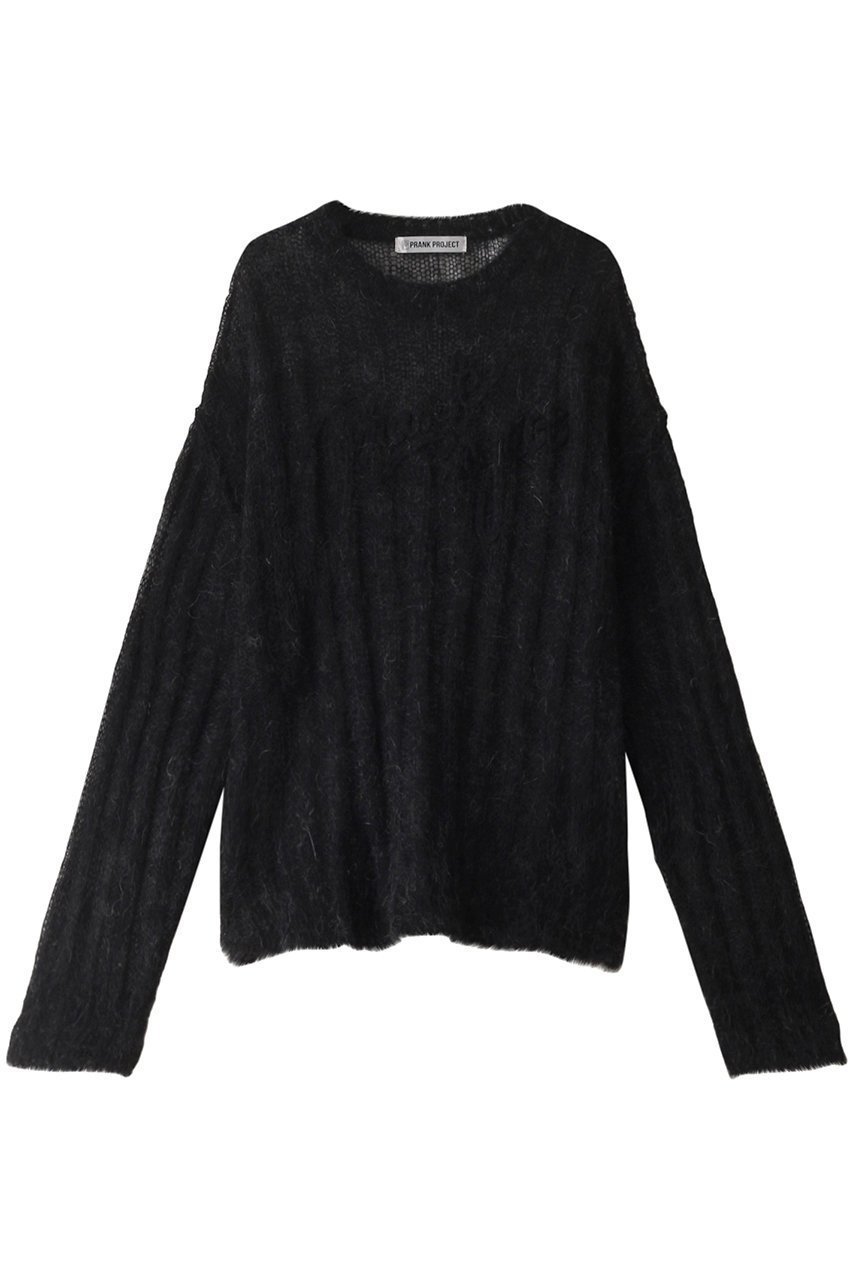 【プランク プロジェクト/PRANK PROJECT】のシアーモヘアロゴニット / Sheer Mohair Logo Knit インテリア・キッズ・メンズ・レディースファッション・服の通販 founy(ファニー) 　ファッション　Fashion　レディースファッション　Fashion for Women　トップス・カットソー　Cut & Sew Tops　ニット　Knit Tops & Sweaters　カジュアルプルオーバー・ニットトップス　Pullovers & Knit Tops / Casual Pullovers　BLK(ブラック)|ID: prp329100004608311 ipo3291000000035067773