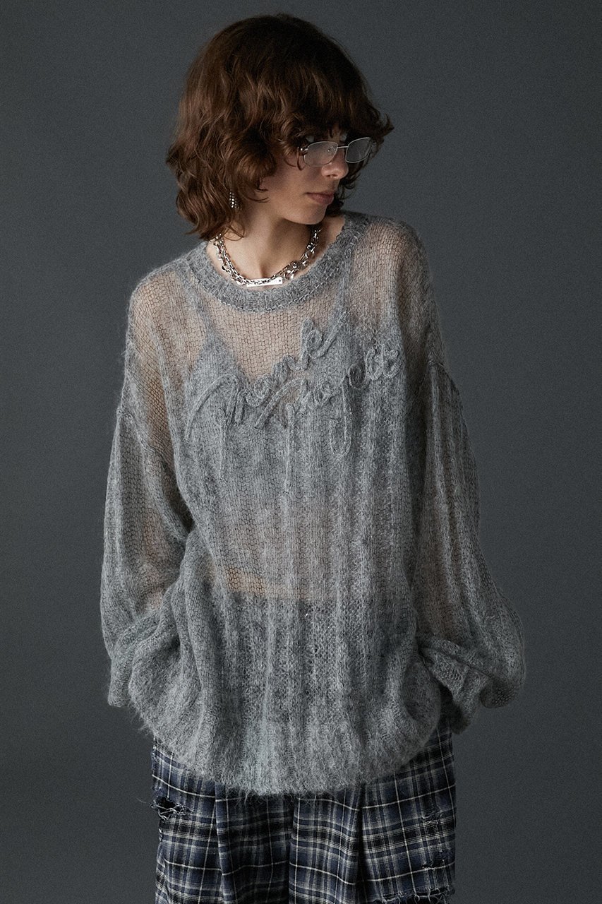 【プランク プロジェクト/PRANK PROJECT】のシアーモヘアロゴニット / Sheer Mohair Logo Knit 人気、トレンドファッション・服の通販 founy(ファニー) 　ファッション　Fashion　レディースファッション　Fashion for Women　トップス・カットソー　Cut & Sew Tops　ニット　Knit Tops & Sweaters　カジュアルプルオーバー・ニットトップス　Pullovers & Knit Tops / Casual Pullovers　other-6|ID: prp329100004608311 ipo3291000000035067791