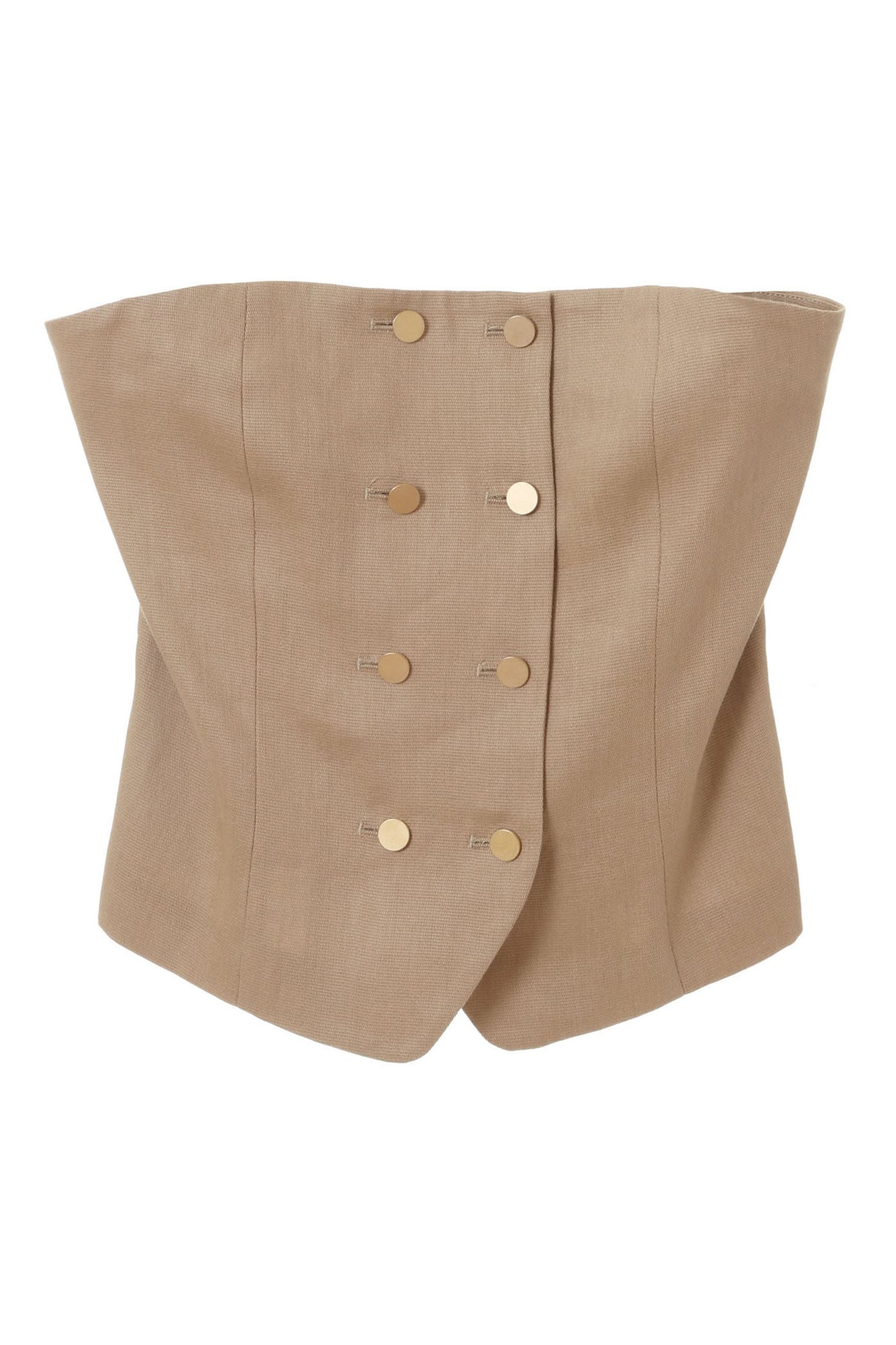 【マルティニーク/martinique】の【l heritage martinique】カポックオックスビスチェ インテリア・キッズ・メンズ・レディースファッション・服の通販 founy(ファニー) 　ファッション　Fashion　レディースファッション　Fashion for Women　トップス・カットソー　Cut & Sew Tops　キャミソール&ノースリーブ　Camisoles & Sleeveless Tops　シャツ・ブラウス・オフィスカジュアル　Elegant Blouses & Button-Ups　ビスチェ　Bustiers & Corset Tops / Layered Bustier Style　スタンダード　Standard, Basic　タンク　Tank Top, Sleeveless Top　ダブル　Double, Double-Breasted　ノースリーブ　Sleeveless, No-Sleeve　ビスチェ　Bustier, Corset Top　ヴィンテージ　Vintage Style　ベージュ|ID: prp329100004608314 ipo3291000000032932972