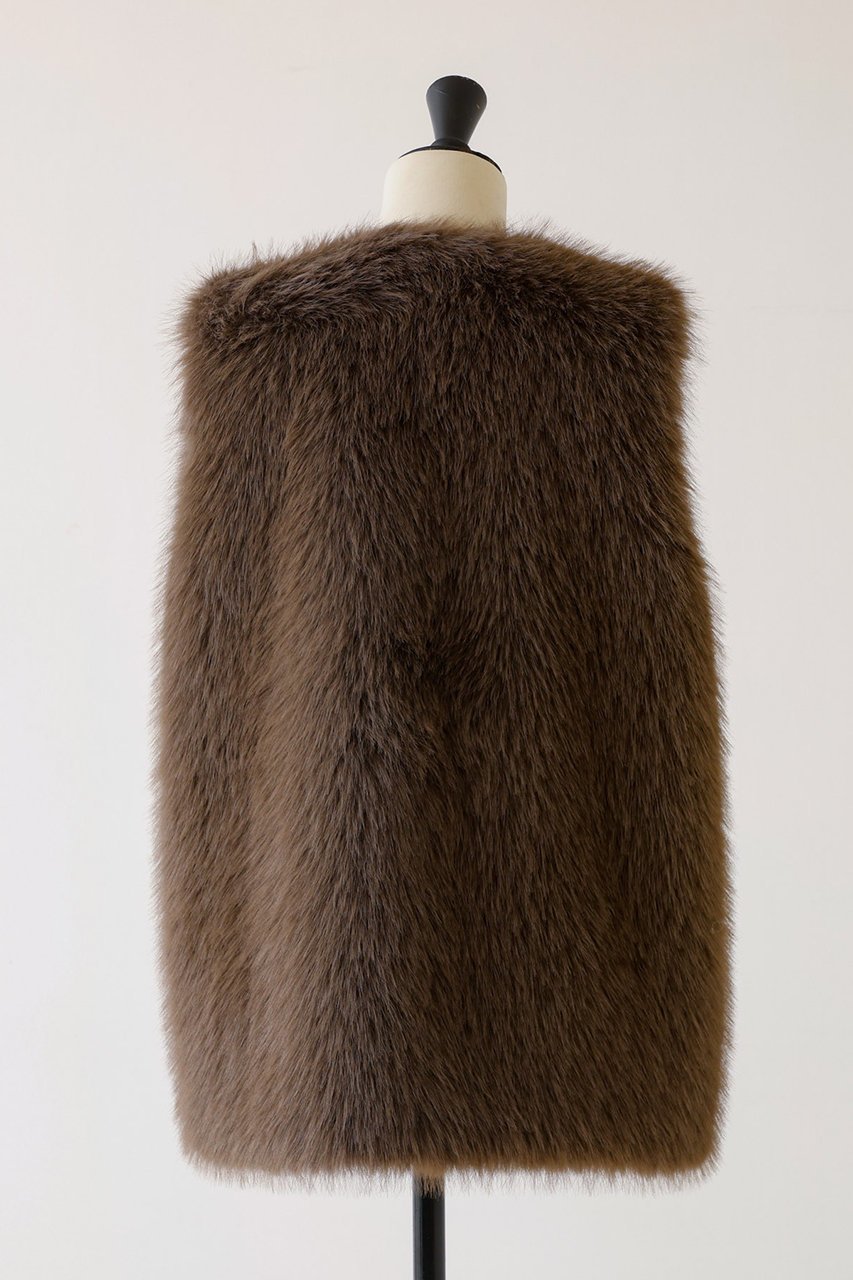 【デザイン ワークス/DESIGN WORKS】のフェイクファージレ 人気、トレンドファッション・服の通販 founy(ファニー) 　ファッション　Fashion　レディースファッション　Fashion for Women　アウター　Coat / Outerwear Collection　レディースジャケット・軽アウター　Jackets　イタリア　Italy　ジャケット　Jacket, Outerwear　フェイクファー　Faux Fur, Imitation Fur　ベスト　Vest, Waistcoat　ポケット　Pocket, Pocket Detail　リアル　Real, Realistic　冬　Winter / This Winter　other-3|ID: prp329100004608316 ipo3291000000034956735