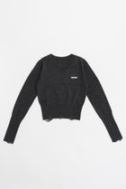 【プランク プロジェクト/PRANK PROJECT】のカシミヤブレンドダメージニット / Cashmere Blend Damaged Knit C.GRY(チャコールグレー)|ID: prp329100004608317 ipo3291000000034422867