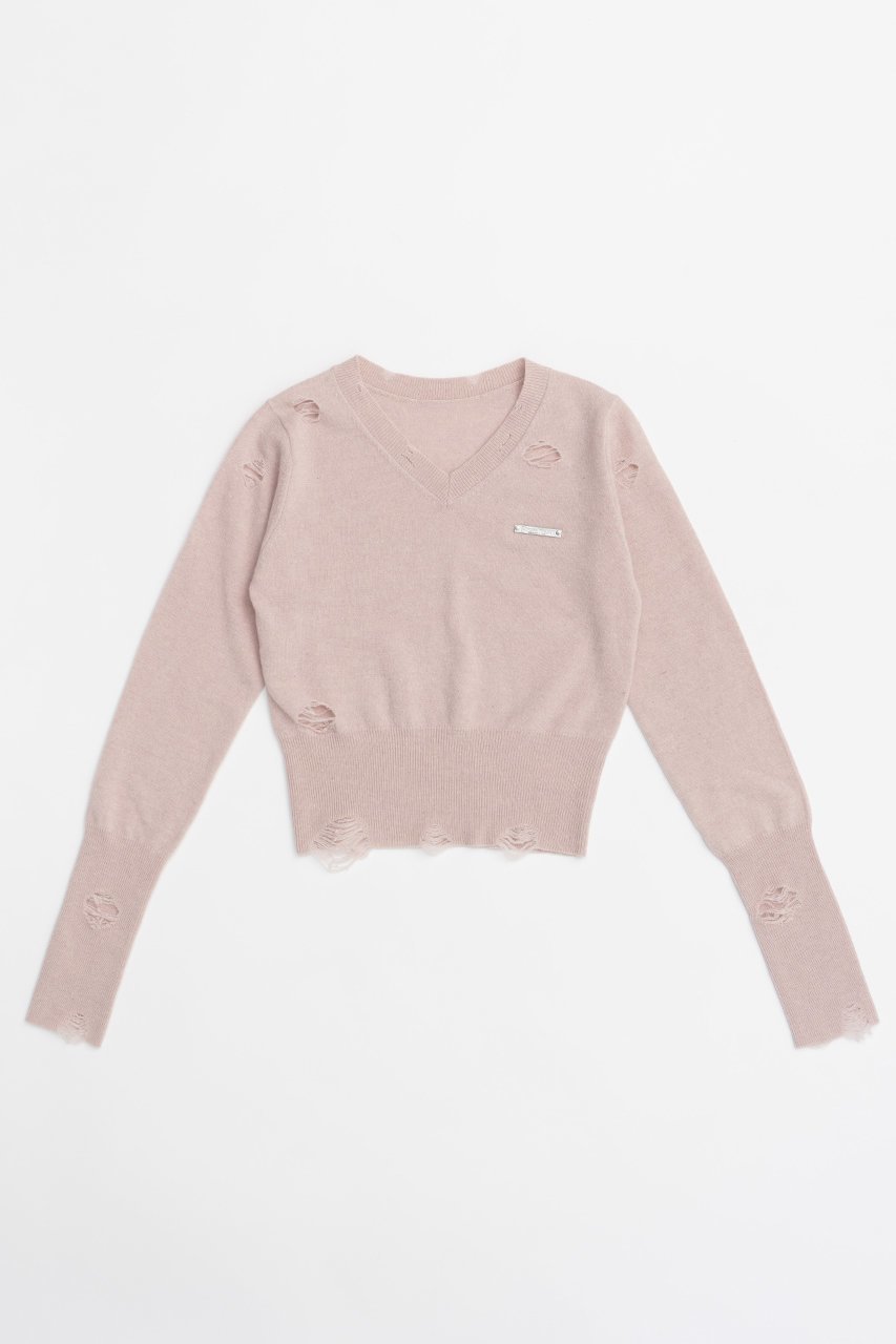 【プランク プロジェクト/PRANK PROJECT】のカシミヤブレンドダメージニット / Cashmere Blend Damaged Knit インテリア・キッズ・メンズ・レディースファッション・服の通販 founy(ファニー) ファッション Fashion レディースファッション Fashion for Women トップス・カットソー Cut & Sew Tops ニット Knit Tops & Sweaters カジュアルプルオーバー・ニットトップス Pullovers & Knit Tops / Casual Pullovers インナー Innerwear クラシカル Classical, Vintage-Inspired ダメージ Distressed, Destroyed エレガント 上品 Elegant PNK(ピンク)|ID: prp329100004608317 ipo3291000000034422868