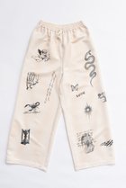 【プランク プロジェクト/PRANK PROJECT】のTATOOプリントパンツ/TATOO Printed Pants 人気、トレンドファッション・服の通販 founy(ファニー) ファッション Fashion レディースファッション Fashion for Women パンツ Pants & Trousers サテン Satin, Glossy Fabric ダブル Double, Double-Breasted プリント Print, Printed Pattern モチーフ Motif, Design Theme リラックス Relax, Relaxed Fit ヴィンテージ Vintage Style thumbnail IVR(アイボリー)|ID: prp329100004608329 ipo3291000000034980725