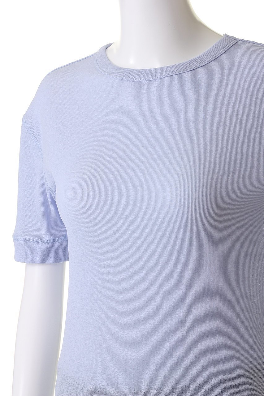 【エリオポール/heliopole】のドライタッチリブクルーネックトップ 人気、トレンドファッション・服の通販 founy(ファニー) 　ファッション　Fashion　レディースファッション　Fashion for Women　トップス・カットソー　Cut & Sew Tops　シャツ・ブラウス・オフィスカジュアル　Elegant Blouses & Button-Ups　ロングTシャツ・Tシャツ　Longline T-Shirts & Tees　カットソー・ベーシックTシャツ　Cut-and-Sewn Tops / Stretch Tees & Basics　コンパクト　Compact, Small Size　ショート　Short, Short Length　スリーブ　Sleeve, Long Sleeve / Short Sleeve　リゾート　Resort, Vacation Style　夏　Summer　other-5|ID: prp329100004608334 ipo3291000000032933896