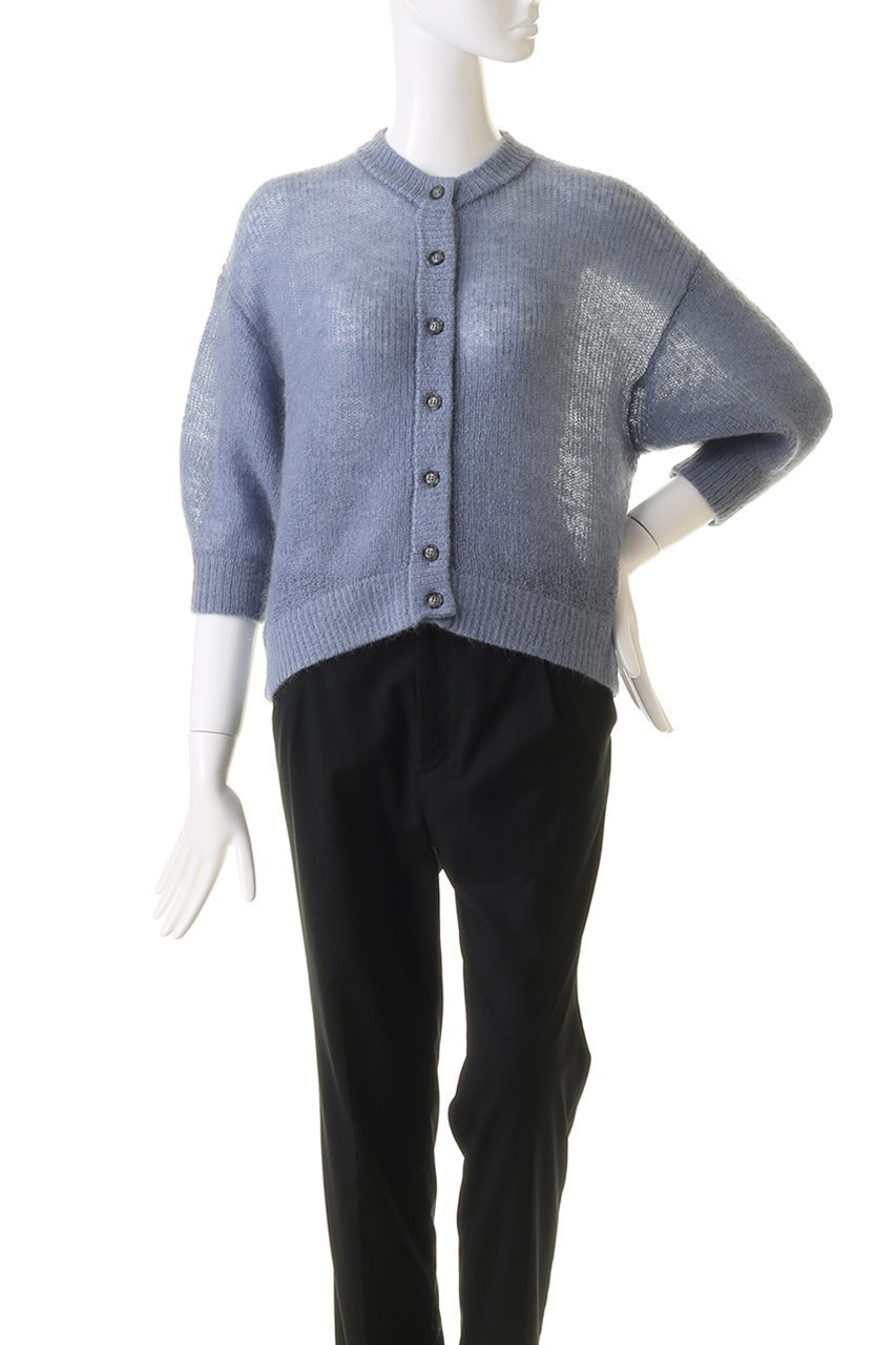 【マノフ/MANOF】のHALF SLEEVE MOHAIR KNIT ニット/カーディガン 人気、トレンドファッション・服の通販 founy(ファニー) 　ファッション　Fashion　レディースファッション　Fashion for Women　トップス・カットソー　Cut & Sew Tops　ニット　Knit Tops & Sweaters　カーディガン・羽織り　Layered Style Cardigans　カーディガン　Cardigan, Knitwear　ショート　Short, Short Length　スリーブ　Sleeve, Long Sleeve / Short Sleeve　トレンド　Trend, Trending Now　バランス　Balance, Style Balance　other-2|ID: prp329100004608338 ipo3291000000032933943