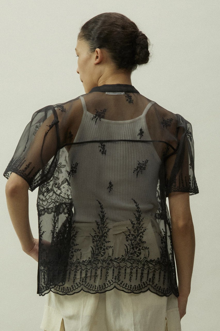 【マルティニーク/martinique】の【CURRENTAGE】エンブロイダリーレースブラウス 人気、トレンドファッション・服の通販 founy(ファニー) 　ファッション　Fashion　レディースファッション　Fashion for Women　トップス・カットソー　Cut & Sew Tops　シャツ・ブラウス・オフィスカジュアル　Elegant Blouses & Button-Ups　インナー　Innerwear　オーガンジー　Organza Fabric　ヴィンテージ　Vintage Style　クラシック　Classic, Timeless Style　ショート　Short, Short Length　シルク　Silk, 100% Silk　ジャケット　Jacket, Outerwear　スリーブ　Sleeve, Long Sleeve / Short Sleeve　フランス　France, French　フロント　Front, Front Design　羽織　Haori, Light Jacket　モダン　Modern, Contemporary　レース　Lace, Lace Fabric　other-4|ID: prp329100004608342 ipo3291000000032934124