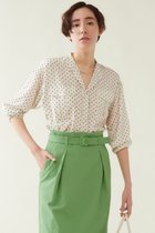 【マルティニーク/martinique】の【WEB限定】ドットブラウス ホワイト×ブラック|ID: prp329100004608343 ipo3291000000032934166