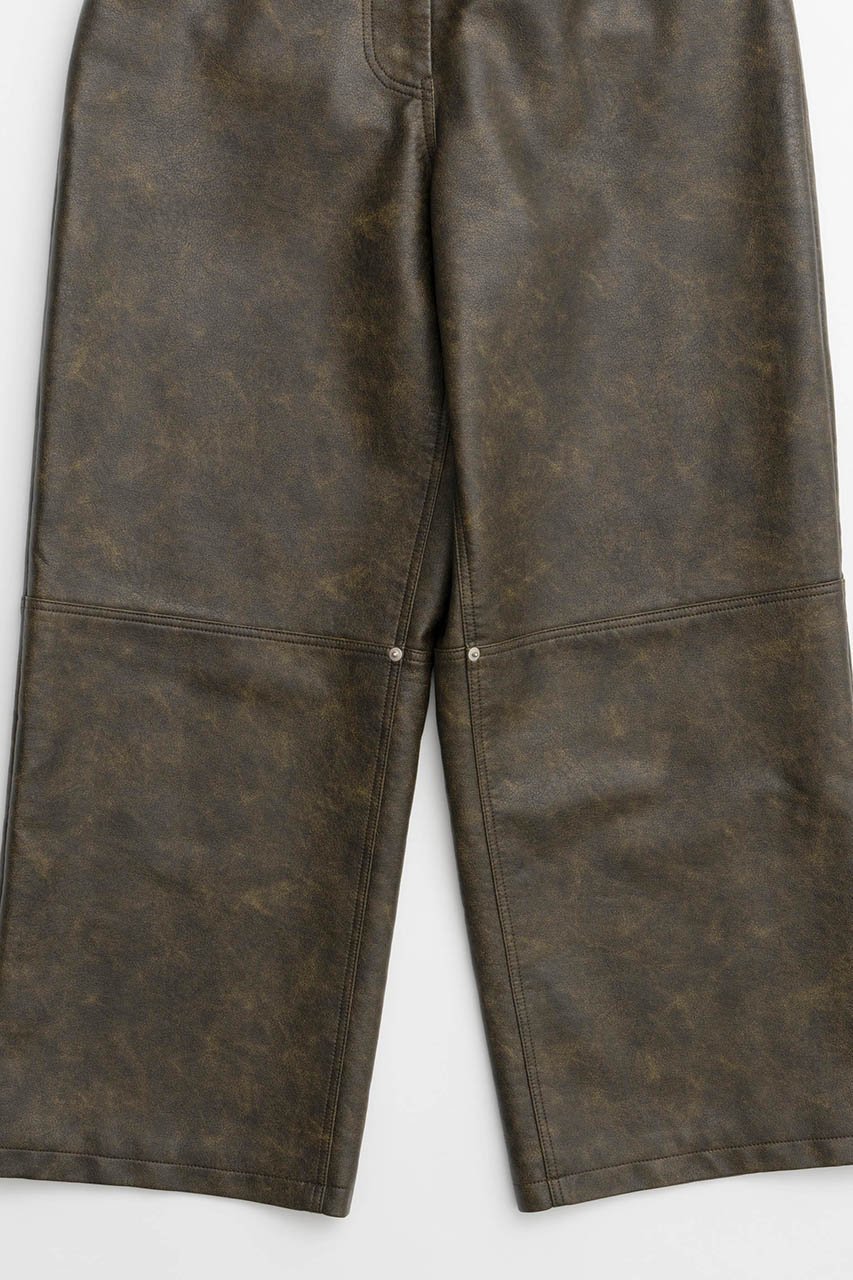 【メゾンスペシャル/MAISON SPECIAL】のCocoon Wide Silhouette faux Leather Pants/コクーンワイドフェイクレザーパンツ 人気、トレンドファッション・服の通販 founy(ファニー) 　ファッション　Fashion　レディースファッション　Fashion for Women　パンツ　Pants & Trousers　コンパクト　Compact, Small Size　フェイクレザー　Faux Leather, PU Leather　メランジ　Melange, Mixed Yarn　ルーズ　Loose, Oversized　ヴィンテージ　Vintage Style　other-3|ID: prp329100004608344 ipo3291000000034910051