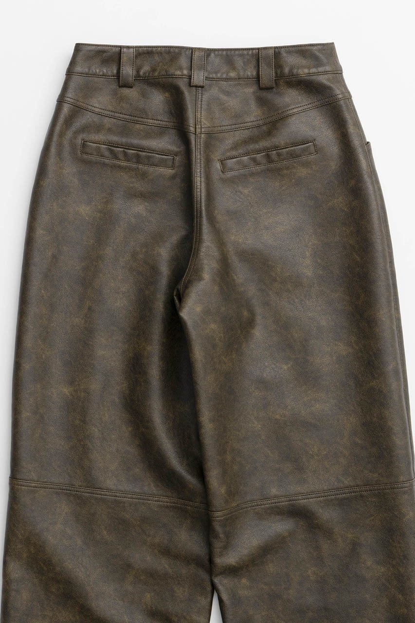 【メゾンスペシャル/MAISON SPECIAL】のCocoon Wide Silhouette faux Leather Pants/コクーンワイドフェイクレザーパンツ 人気、トレンドファッション・服の通販 founy(ファニー) 　ファッション　Fashion　レディースファッション　Fashion for Women　パンツ　Pants & Trousers　コンパクト　Compact, Small Size　フェイクレザー　Faux Leather, PU Leather　メランジ　Melange, Mixed Yarn　ルーズ　Loose, Oversized　ヴィンテージ　Vintage Style　other-5|ID: prp329100004608344 ipo3291000000034910055