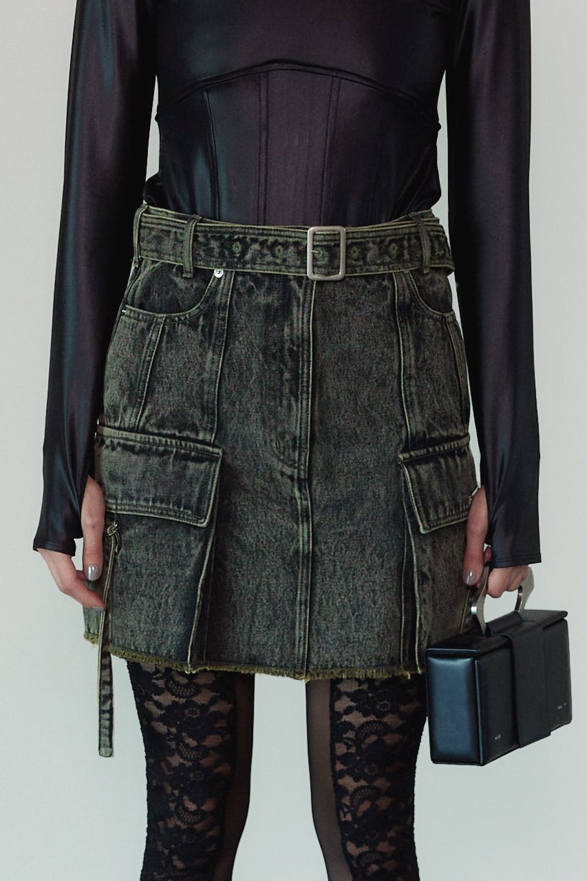 【プランク プロジェクト/PRANK PROJECT】のミニカーゴスカート / Mini Cargo Skirt 人気、トレンドファッション・服の通販 founy(ファニー) 　ファッション　Fashion　レディースファッション　Fashion for Women　スカート　Skirts　ミニスカート　Mini Skirts　おすすめ　Recommended / Our Picks　ジャケット　Jacket, Outerwear　デニム　Denim, Jeans Material　バランス　Balance, Style Balance　ブリーチ　Bleach, Washed Finish　マニッシュ　Mannish, Boyish　ミックス　Mix, Mixed Style　ミニスカート　Mini Skirt, Short Skirt　ヴィンテージ　Vintage Style　今季　This Season, Current Season　other-8|ID: prp329100004608350 ipo3291000000034423908