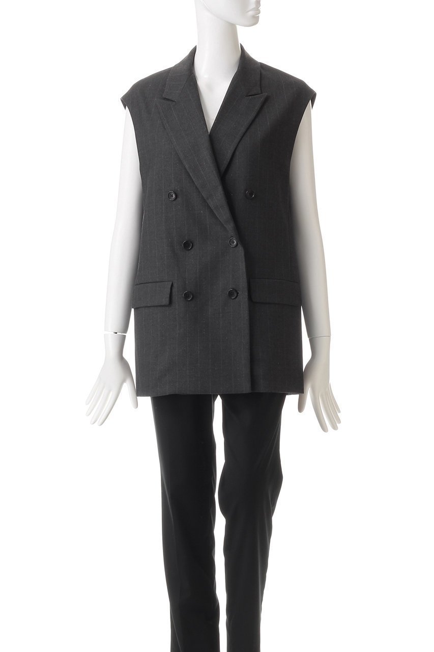 【エリオポール/heliopole】のグリッターストライプジレ 人気、トレンドファッション・服の通販 founy(ファニー) 　ファッション　Fashion　レディースファッション　Fashion for Women　アウター　Coat / Outerwear Collection　レディースジャケット・軽アウター　Jackets　クラシカル　Classical, Vintage-Inspired　ジャケット　Jacket, Outerwear　ストライプ　Stripe, Striped Pattern　ベスト　Vest, Waistcoat　マニッシュ　Mannish, Boyish　リュクス　Luxury, Elegant, High-End, Chic　other-2|ID: prp329100004608353 ipo3291000000032934559