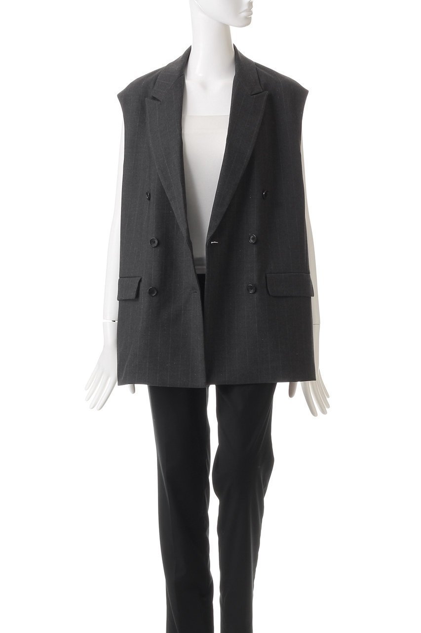 【エリオポール/heliopole】のグリッターストライプジレ 人気、トレンドファッション・服の通販 founy(ファニー) 　ファッション　Fashion　レディースファッション　Fashion for Women　アウター　Coat / Outerwear Collection　レディースジャケット・軽アウター　Jackets　クラシカル　Classical, Vintage-Inspired　ジャケット　Jacket, Outerwear　ストライプ　Stripe, Striped Pattern　ベスト　Vest, Waistcoat　マニッシュ　Mannish, Boyish　リュクス　Luxury, Elegant, High-End, Chic　other-7|ID: prp329100004608353 ipo3291000000032934599