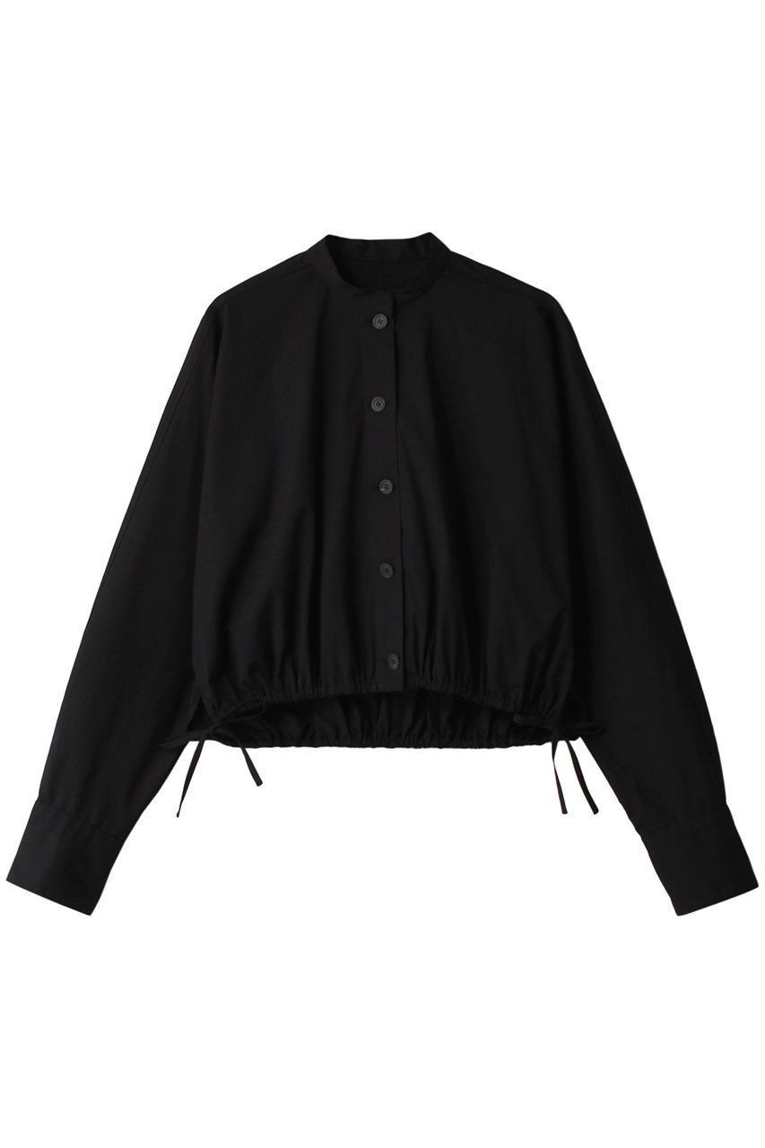 【マルティニーク/martinique】のT/Cブロードクロップドシャツ インテリア・キッズ・メンズ・レディースファッション・服の通販 founy(ファニー) 　ファッション　Fashion　レディースファッション　Fashion for Women　トップス・カットソー　Cut & Sew Tops　シャツ・ブラウス・オフィスカジュアル　Elegant Blouses & Button-Ups　クロップド　Cropped, Short Length　ショート　Short, Short Length　スタンド　Stand Collar, Upright Stand　スリーブ　Sleeve, Long Sleeve / Short Sleeve　ブロード　Broadcloth, Fine Cotton　ロング　Long, Long-Length　ブラック|ID: prp329100004608362 ipo3291000000032935089