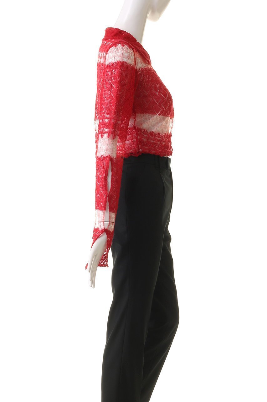 【プランク プロジェクト/PRANK PROJECT】のモヘアレースクロップドカーディガン / Mohair Lace Cropped Cardigan 人気、トレンドファッション・服の通販 founy(ファニー) 　ファッション　Fashion　レディースファッション　Fashion for Women　トップス・カットソー　Cut & Sew Tops　ニット　Knit Tops & Sweaters　カーディガン・羽織り　Layered Style Cardigans　カーディガン　Cardigan, Knitwear　クロップド　Cropped, Short Length　フロント　Front, Front Design　ボーダー　Border, Stripe　レース　Lace, Lace Fabric　other-3|ID: prp329100004608364 ipo3291000000032935153