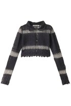 【プランク プロジェクト/PRANK PROJECT】のモヘアレースクロップドカーディガン / Mohair Lace Cropped Cardigan 人気、トレンドファッション・服の通販 founy(ファニー) ファッション Fashion レディースファッション Fashion for Women トップス・カットソー Cut & Sew Tops ニット Knit Tops & Sweaters カーディガン・羽織り Layered Style Cardigans カーディガン Cardigan, Knitwear クロップド Cropped, Short Length フロント Front, Front Design ボーダー Border, Stripe レース Lace, Lace Fabric thumbnail C.GRY(チャコールグレー)|ID: prp329100004608364 ipo3291000000034422898