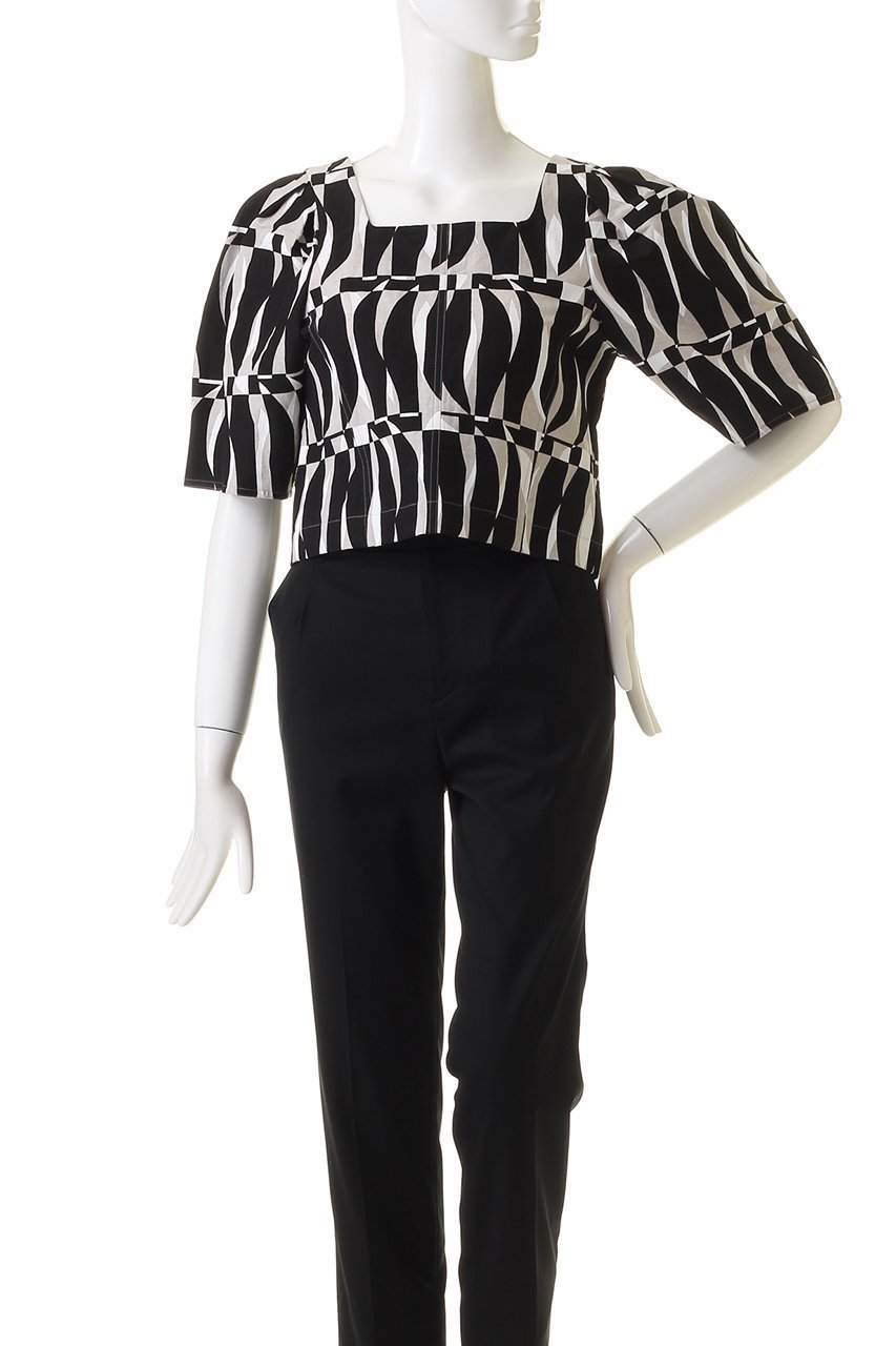 【マルティニーク/martinique】の【CURRENTAGE】Volume Sleeve Blouse 人気、トレンドファッション・服の通販 founy(ファニー) 　ファッション　Fashion　レディースファッション　Fashion for Women　トップス・カットソー　Cut & Sew Tops　シャツ・ブラウス・オフィスカジュアル　Elegant Blouses & Button-Ups　ボリューム袖・フリルスリーブブラウス　Voluminous & Ruffle Sleeves / Puffy Sleeve Tops　サマー　Summer, Summer Style　ショート　Short, Short Length　シンプル　Simple, Minimal　スリーブ　Sleeve, Long Sleeve / Short Sleeve　プリント　Print, Printed Pattern　リネン　Linen, Linen Fabric　other-2|ID: prp329100004608365 ipo3291000000032935165