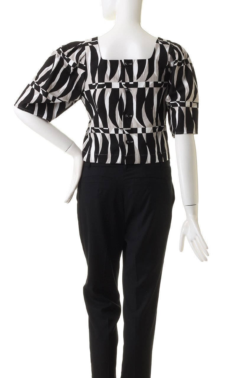【マルティニーク/martinique】の【CURRENTAGE】Volume Sleeve Blouse 人気、トレンドファッション・服の通販 founy(ファニー) 　ファッション　Fashion　レディースファッション　Fashion for Women　トップス・カットソー　Cut & Sew Tops　シャツ・ブラウス・オフィスカジュアル　Elegant Blouses & Button-Ups　ボリューム袖・フリルスリーブブラウス　Voluminous & Ruffle Sleeves / Puffy Sleeve Tops　サマー　Summer, Summer Style　ショート　Short, Short Length　シンプル　Simple, Minimal　スリーブ　Sleeve, Long Sleeve / Short Sleeve　プリント　Print, Printed Pattern　リネン　Linen, Linen Fabric　other-4|ID: prp329100004608365 ipo3291000000032935177