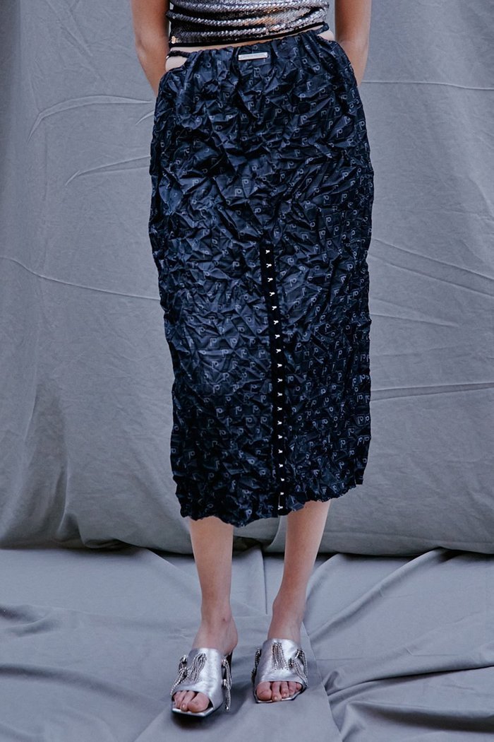 【プランク プロジェクト/PRANK PROJECT】のPジャガードワッシャープリーツスカート / P Jacquard Washed Pleats Skirt インテリア・キッズ・メンズ・レディースファッション・服の通販 founy(ファニー) https://founy.com/ ファッション Fashion レディースファッション Fashion for Women スカート Skirts プリーツスカート / 上品フェミニンスタイル Pleated Skirts ロングスカート Long Skirts / Maxi & Midi Skirts サテン Satin, Glossy Fabric スリット Slit, Slit Detail プリント Print, Printed Pattern プリーツ Pleats, Pleated ロング Long, Long-Length ワッシャー Washer, Crinkled Finish エレガント 上品 Elegant |ID: prp329100004608382 ipo3291000000032935837