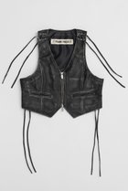 【プランク プロジェクト/PRANK PROJECT】のレザーバイカーベスト / Leather Biker Vest D.BLK(ブラック)|ID: prp329100004608389 ipo3291000000032936183