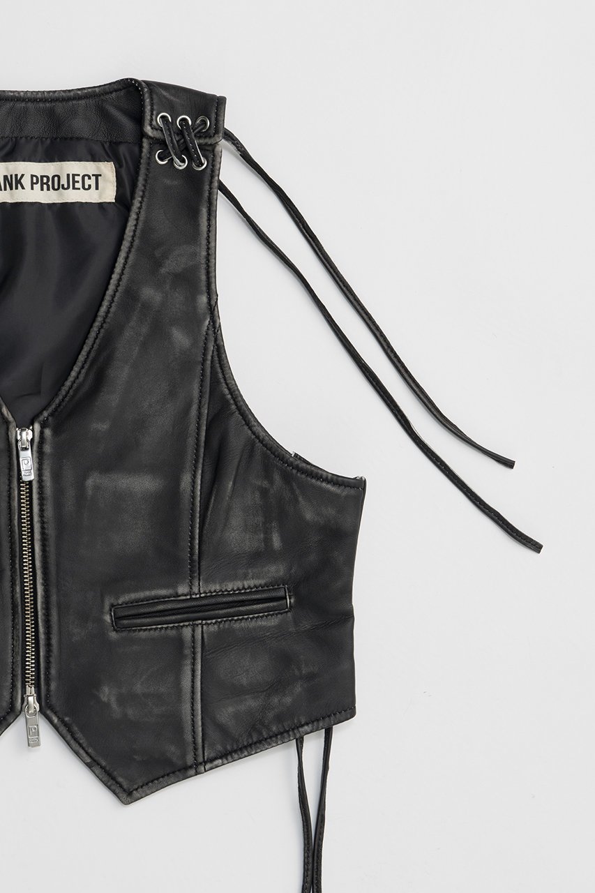 【プランク プロジェクト/PRANK PROJECT】のレザーバイカーベスト / Leather Biker Vest 人気、トレンドファッション・服の通販 founy(ファニー) 　ファッション　Fashion　レディースファッション　Fashion for Women　アウター　Coat / Outerwear Collection　レディースジャケット・軽アウター　Jackets　コンパクト　Compact, Small Size　ジャケット　Jacket, Outerwear　スウェット / スエット　Sweatshirt, Sweatwear　ベスト　Vest, Waistcoat　ポケット　Pocket, Pocket Detail　other-3|ID: prp329100004608389 ipo3291000000032936199